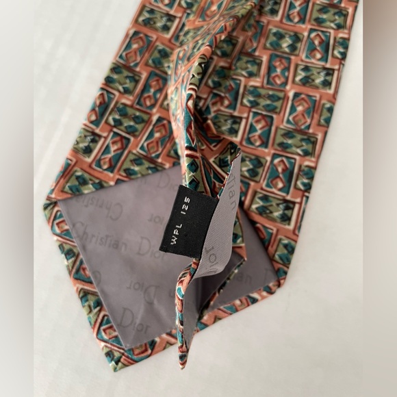 Christian Dior Monsieur Silk Ties Bundle- Multicolor Geometric Designs - Picture 5 of 13